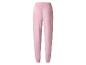 Roze velours joggingbroek met elastische tailleband, achteraanzicht