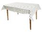 Tafel met wit en blauw geruit tafelkleed