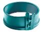 Een teal kleurige springvorm met losse bodem
