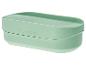 Mintgroene rechthoekige lunchbox met deksel