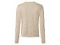 Pull en maille beige à manches longues, vue de dos.