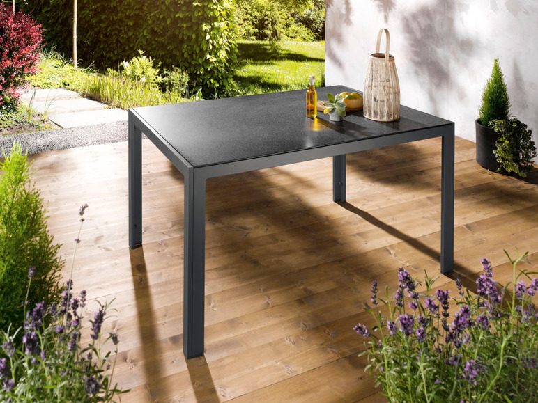 Aller en mode plein écran Table de jardin en aluminium anthracite plateau réversible LIVARNO home Toronto - Photo 6