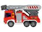 Rode speelgoedbrandweerwagen met uitschuifbare ladder