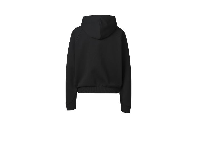 Sweat à capuche noir, vue de dos