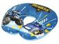 Coussin de nuque bleu en forme de U avec voitures Batwheels et logo