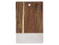 Houten snijplank met wit handvat