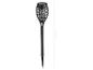 Lampe torche solaire de jardin noire, de 49 cm de haut.