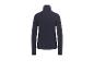 Een donkerblauwe longsleeve met hoge kraag.