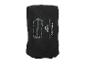 Gilet noir compressible avec un imprimé de gilet et le texte 'PACKABLE'.