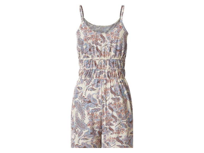 Dames playsuit met patroon, verstelbare bandjes en elastische taille