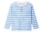Langarmig gestreept shirt, blauw-wit, voor kind.