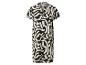 Robe femme à motif abstrait noir et blanc