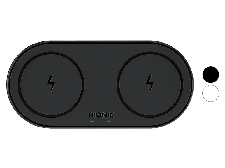 Draadloze oplader van TRONIC met twee oplaadzones.