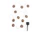 Guirlande solaire LED avec boules en rotin