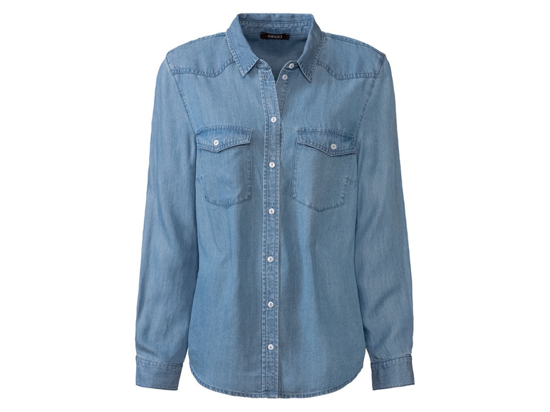 Ga naar volledige schermweergave: esmara® Blouse met denim-look - afbeelding 2