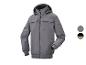 Grijze Parkside jas met capuchon en zakken, met zwarte en beige kleuropties.