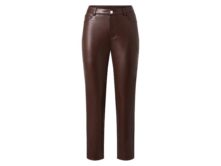Pantalon marron en simili cuir.