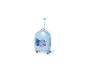Lichtblauwe kinderkoffer met Disney's Stitch en Angel.