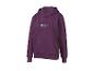 Un sweat à capuche violet avec un imprimé léopard.