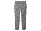 Grijze joggingbroek met luipaardprint en trekkoord in de taille.