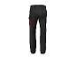 Pantalon de travail noir avec détails rouges et réfléchissants, vue arrière