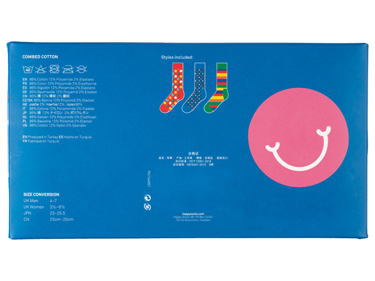 Aller en mode plein écran Happy Socks Set de 3 paires de chaussettes dans une boîte cadeau - Photo 13