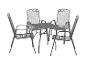Ensemble de table et quatre chaises de jardin en métal