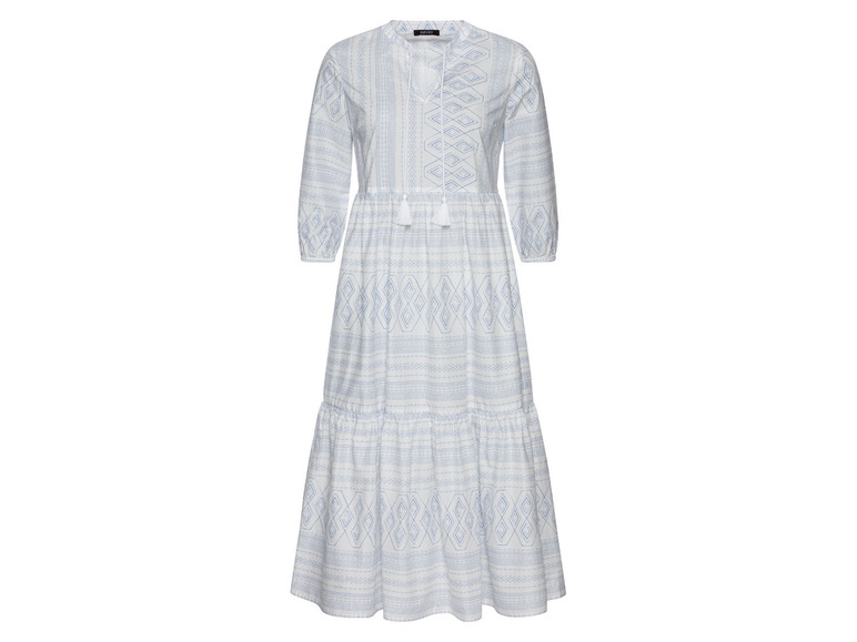 Aller en mode plein écran esmara® Robe mi-longue en coton avec manches 3/4 - Photo 2
