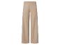 Beige wijde broek met elastische tailleband