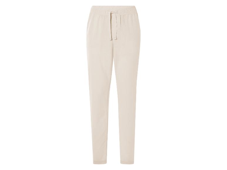 Lichtbeige broek, casual stijl.
