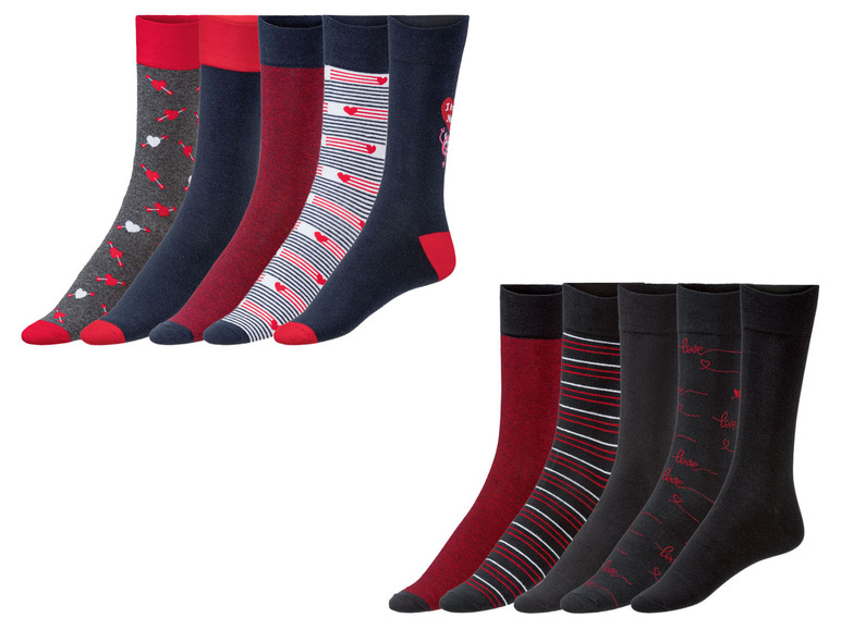 Ga naar volledige schermweergave: LIVERGY Set van 5 paar sokken van een katoenmix, in geschenkbox - afbeelding 1
