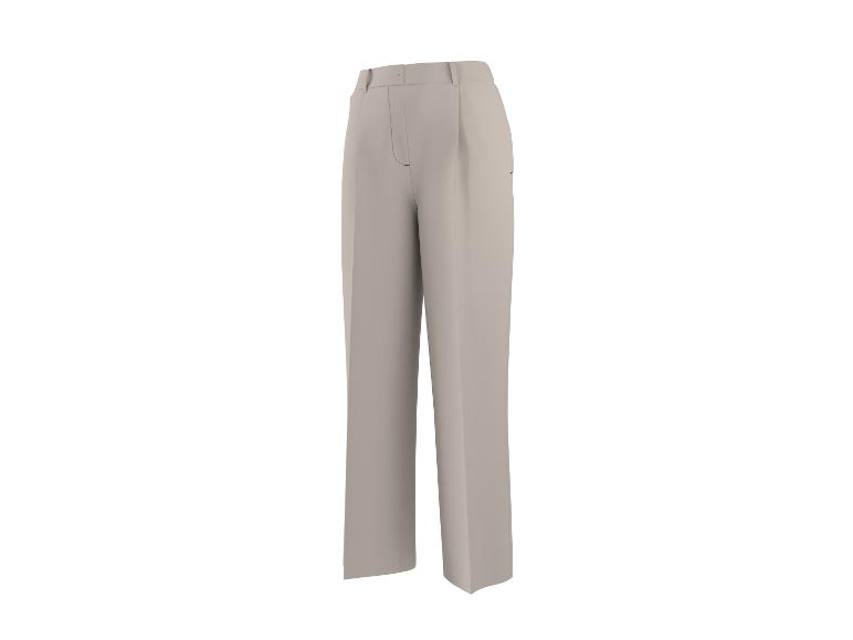 Beige wijde broek met plooien.