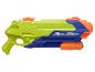 Pistolet à eau vert lime, bleu et orange avec l'inscription «FLOODINATOR».