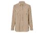 Beige overhemd met lange mouwen en knopen
