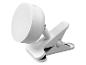 Witte clip-on bureaulamp met aan/uit-symbool