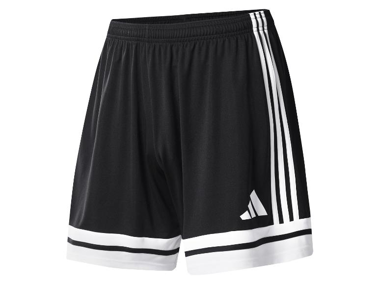 Short de sport Adidas noir avec rayures blanches et logo