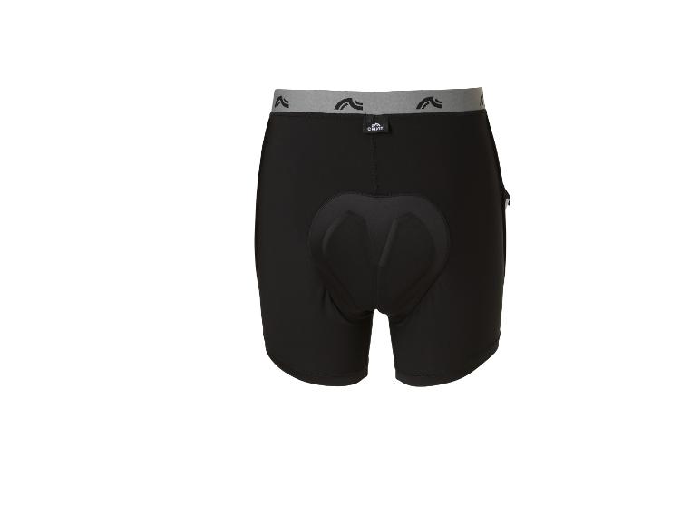 Short de cyclisme noir avec rembourrage et ceinture grise