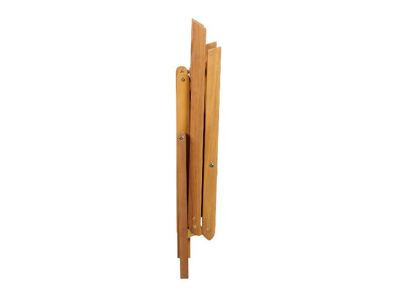 Chaise pliante en bois à lattes, vue latérale