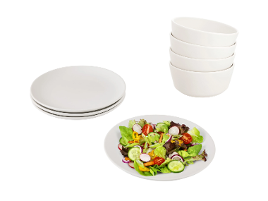 SILVERCREST® Service d'assiettes et bols, 8 pièces