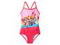 Maillot de bain rose pour fille avec imprimé chiens et rayures arc-en-ciel