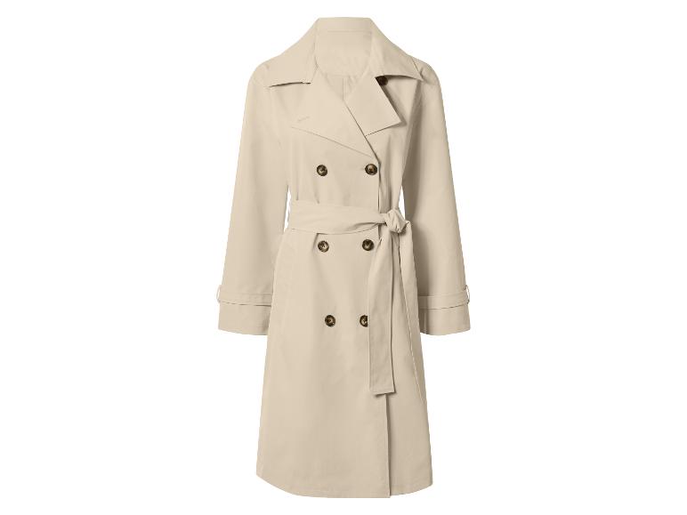 Trench-coat croisé beige avec ceinture