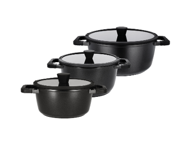 Set de 3 casseroles en fonte d'aluminium SILVERCREST®
