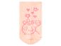 Chaussette rose pâle avec un imprimé rose d'un cochon et de fleurs.