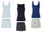 Pyjamas en jersey : débardeurs et shorts, motifs citron et unis.