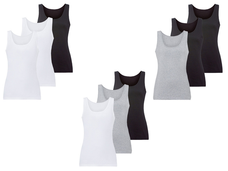 Aller en mode plein écran esmara® Set de 3 débardeurs en un mélange de coton - Photo 1