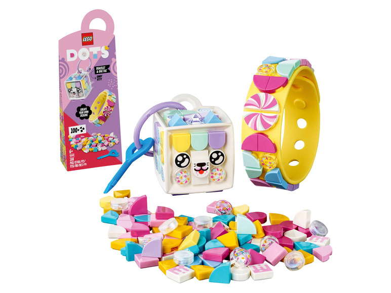 Ga naar volledige schermweergave: LEGO® DOTs Snoepkatje - armband & tassenhanger (41944) - afbeelding 5