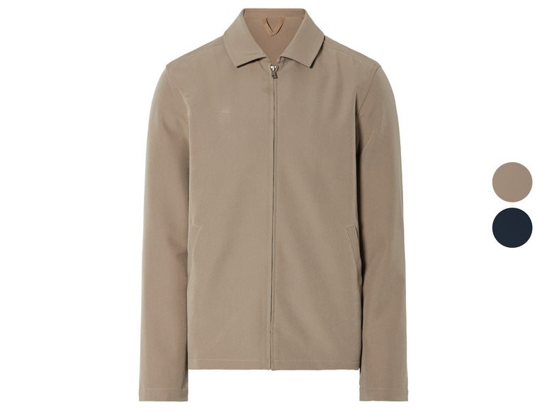 Une veste beige à fermeture éclair