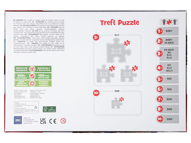 Ga naar volledige schermweergave: Trefl 4-in-1 puzzel family pack - afbeelding 5