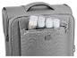 Une valise grise Topmove avec une poche pour les articles de toilette