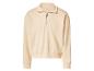 Beige sweatshirt met ritskraag